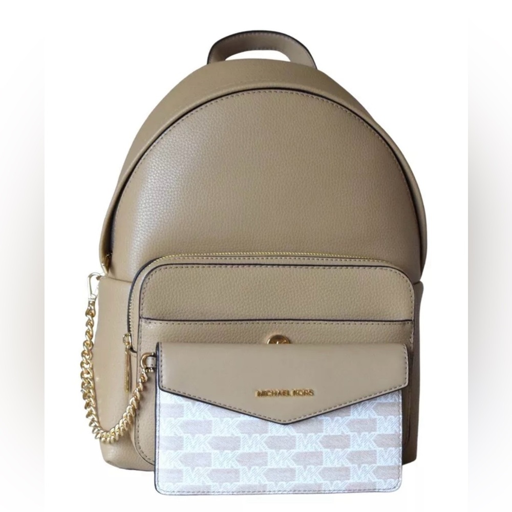 Michael Kors Maisie Medium Leather 2-in-1 Backpack in Cam